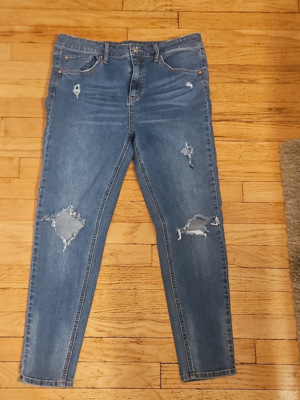 wild fable Distressed Dark Blue Skinny Jeans